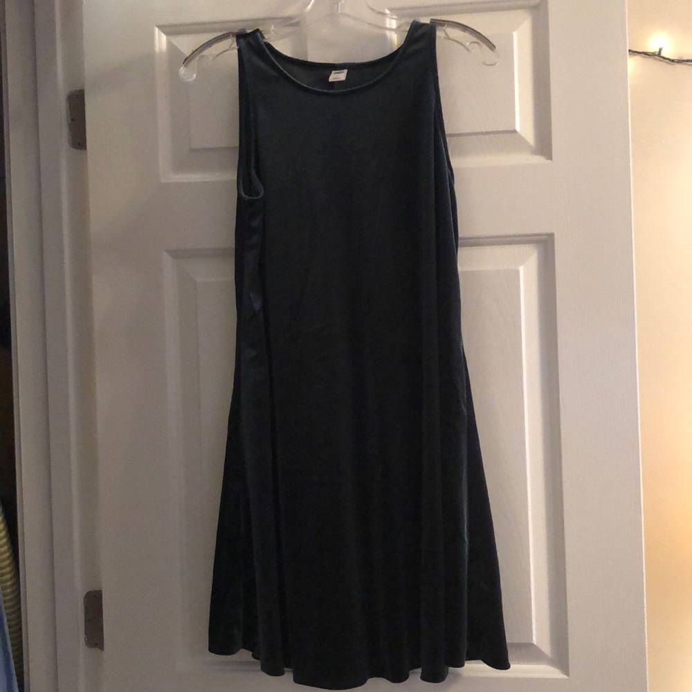 dark green velvet dress